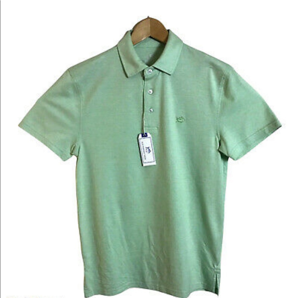 Southern tide mens polo shirt in green tea